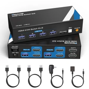 8K Dual Monitor KVM Switch