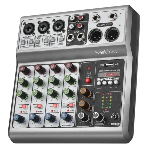 Aveek 5-Channel Audio Mixer