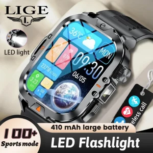 LIGE 2.01-Inch HD Screen Men’s Smart Watch
